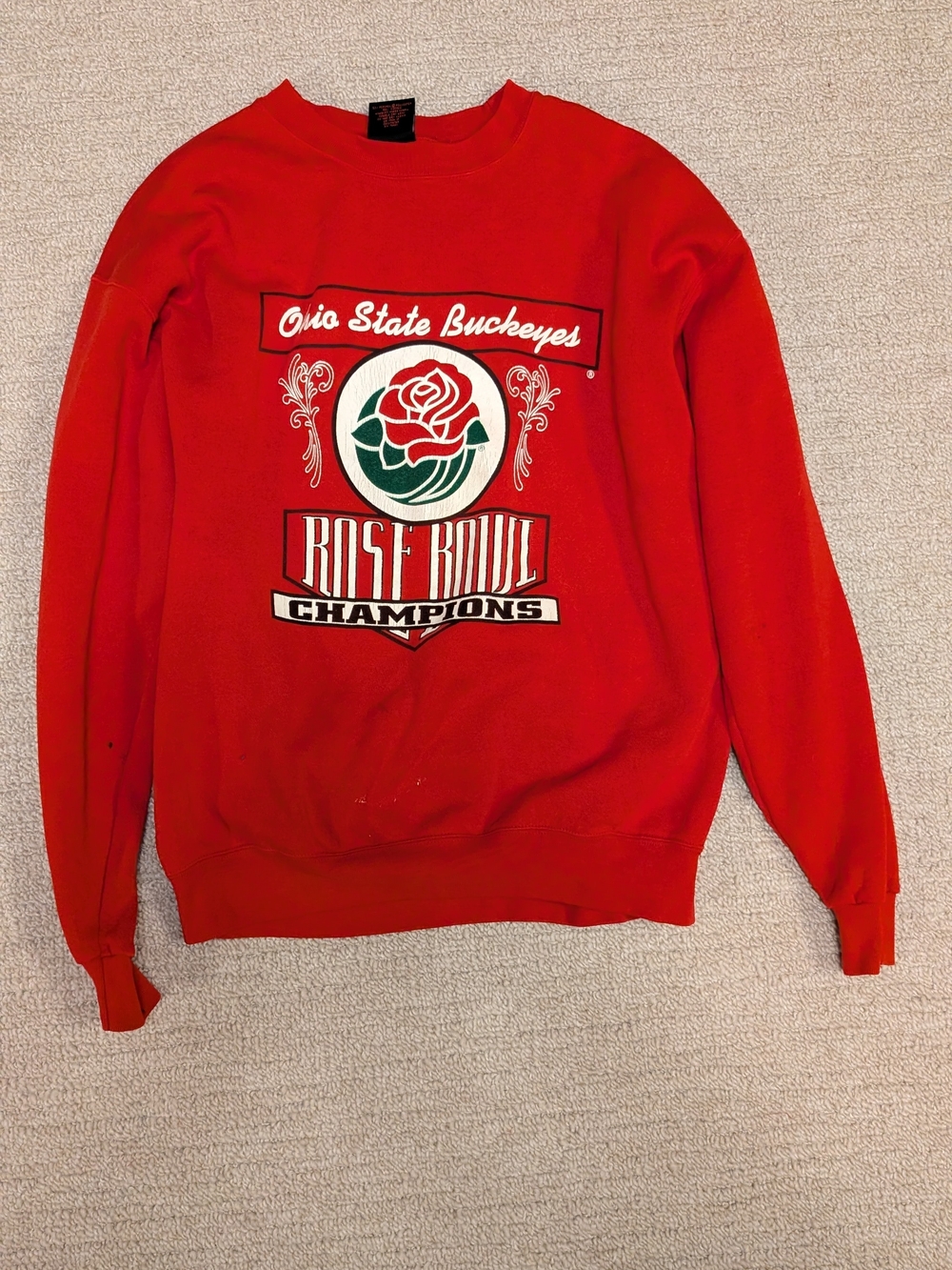 Ohio State Buckeyes Red Rose Bowl Champions Crewneck Sweatshirt